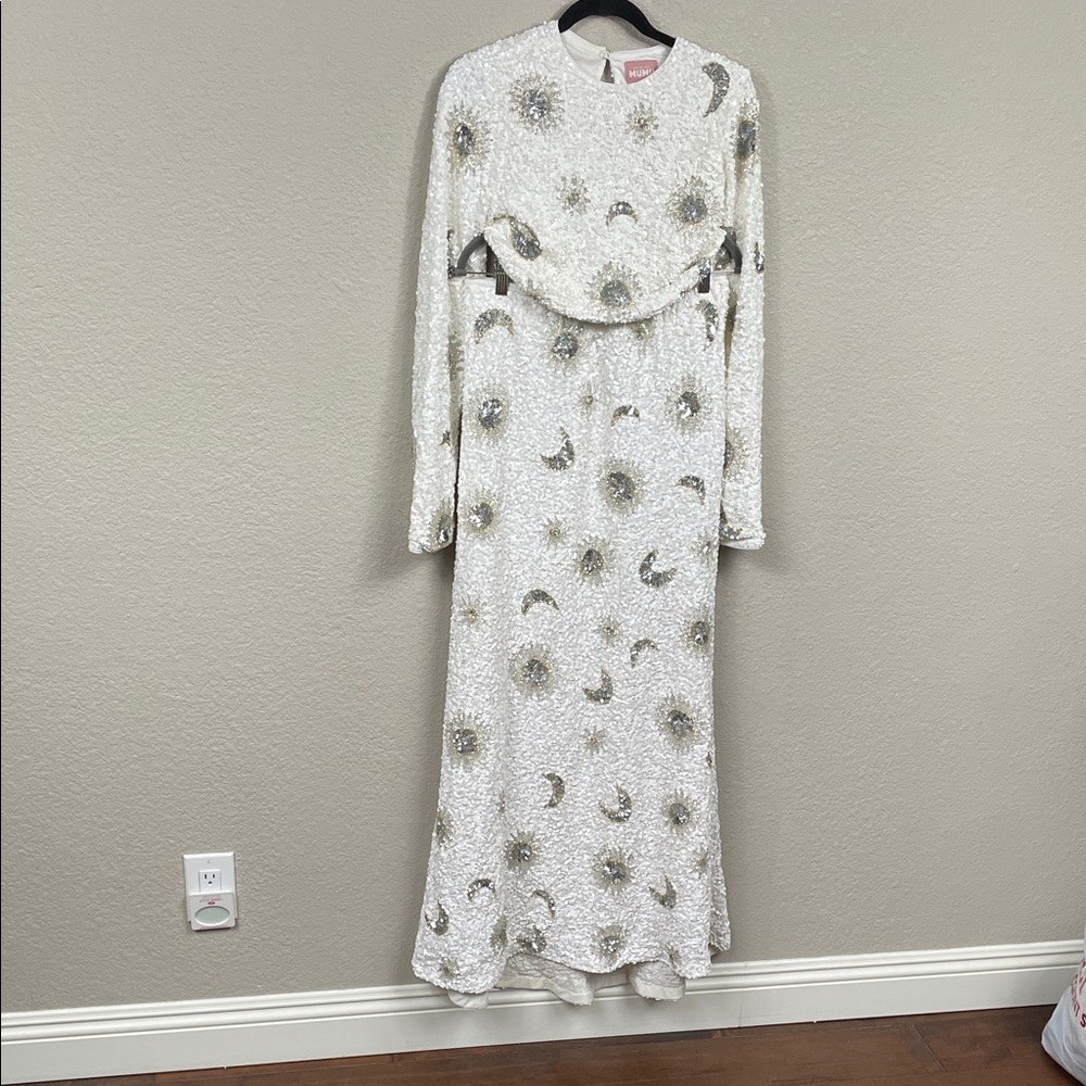 New Show Me Your Mumu Celestial Sequin Sun Moon RSVP Skirt Last Call Top Set L - Picture 6 of 13